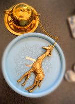 Gold Plated Giraffe Tea Infuser