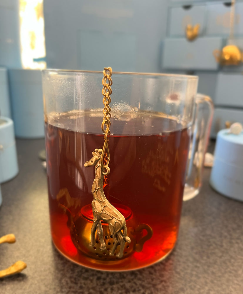 Gold Plated Giraffe Tea Infuser