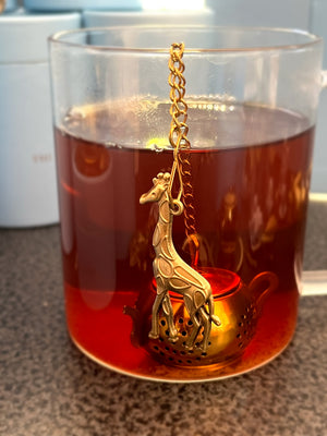 Gold Plated Giraffe Tea Infuser