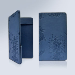 Italian Naval Blue Leather Holder - THE BLUE HOUSE